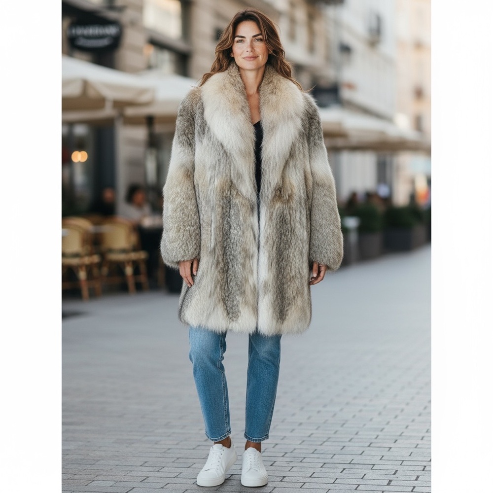 Genuine Lynx Fur Coat